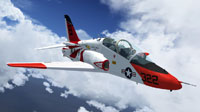 Screenshot of US Navy T-45C Goshawk in flight.