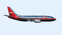 Side profile view of USAir Boeing 737-300.