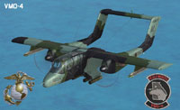 Screenshot of USMC OV-10A VMO-4 in flight.