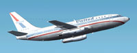 Screenshot of United Airlines Boeing 737-200 in flight.