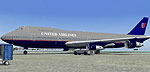 Screenshot of United Airlines Boeing 747-200 on the ground.