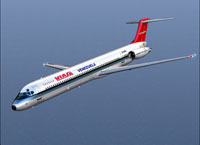 Screenshot of VIASA McDonnell Douglas MD-82 in flight.