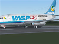 Screenshot of Vaspex Boeing 737-200 on runway.