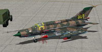 Screenshot of West Germany Air Force MiG-21MF on the ground.