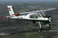 Screenshot of Wilga 35A HA-SEP in flight.