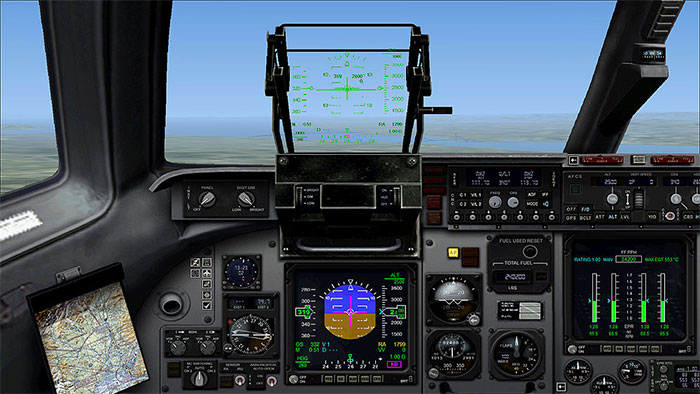 The 2D panel included for old-school simmers who prefer flying with a 2D panel.