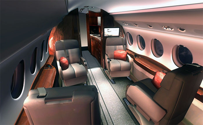 Fully 3D passenger cabin area.