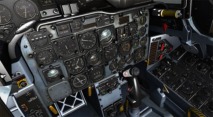 Detailed 3D virtual cockpit based on the original aircraft.