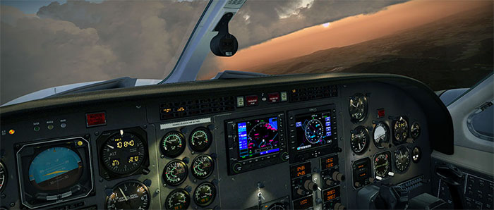 Stunning 3D virtual cockpit (VC)
