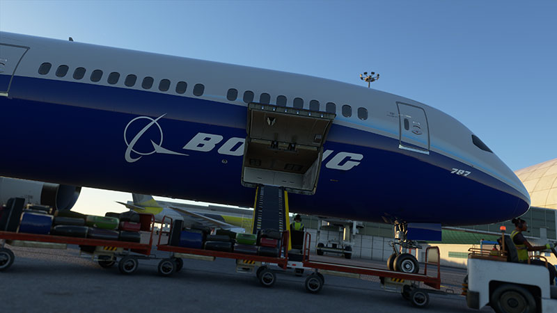 787 cargo being loaded.