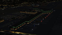 Screenshot of Bob Hope Airport at night.