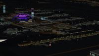 Screenshot of Los Angeles International Airport at night.