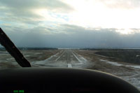 Approaching runway at Muskoka Airport.