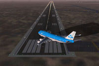 Screenshot of plane taxiing to runway at Schiphol Airport.