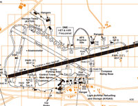 Overview of Exeter International Airport.