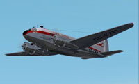 Screenshot of ALFA Chile Curtiss C-46C Commando in flight.