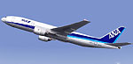 Screenshot of ANA Boeing 777-200 in flight.