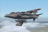 Screenshot of Accell Harrier GR7 in flight.