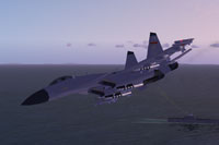 Screenshot of Su-33 in flight.