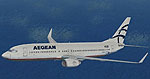 Screenshot of Aegean Airlines Boeing 737-800 in flight.