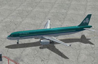 Screenshot of Aer Lingus Airbus A321 on the ground.