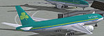 Screenshot of Aer Lingus Boeing 777-200 on the ground.