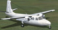 Screenshot of plain white Aero Commander 520.