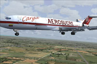 Screenshot of AeroSucre Boeing 727-200 in flight.
