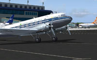 Screenshot of Aeroclube do RGS Douglas C-47/DC-3 on the ground.