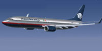 Screenshot of Aeromexico Boeing 737-800 in the air.