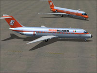Screenshot of Aeromexico Douglas DC-9-10 on the ground.