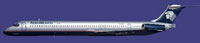 Side profile view of Aeromexico McDonnell Douglas MD-82.