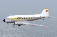 Screenshot of Aeronaves Alimentadoras Douglas DC-3 in flight.