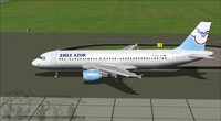 Screenshot of Aigle Azur Airbus A320-200 on runway.