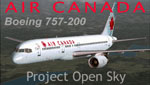 Screenshot of Air Canada Boeing 757-200 in flight.