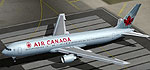 Screenshot of Air Canada Boeing 767-300 on the ground.