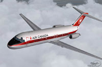 Screenshot of Air Canada Douglas DC-9-32 in flight.