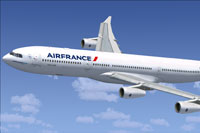 Screenshot of Air France Airbus A340-300 in flight.