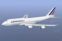 Screenshot of Air France Boeing 747-300 in flight.