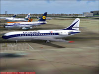 Screenshot of Air France SE210 Caravelle on the ground.