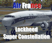 Screenshot of Air France Super Constellation on the ground.