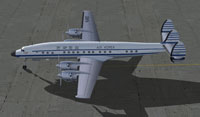 Screenshot of Air Korea Lockheed L-1649 Starliner on runway.