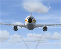 Screenshot of Airbus A300B Engine in flight.