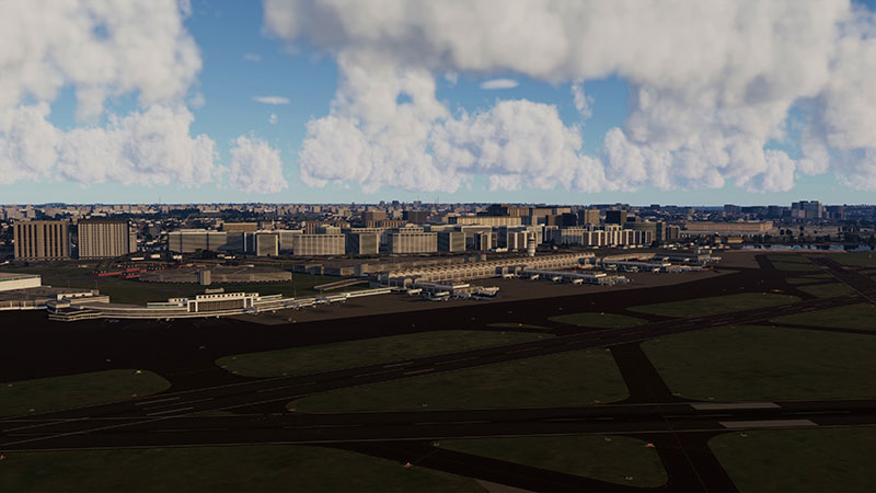 An example of one of the highly detailed airports in the simulator.