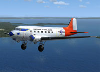 Screenshot of Alaska ANG DC-3 in flight.