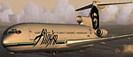 Screenshot of Alaska Airlines Boeing 727-290ADV in the air.