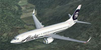Screenshot of Alaska Airlines Boeing 737-800 in flight.
