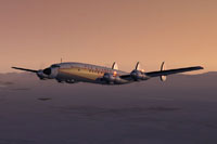 Screenshot of Alaska "Golden Nugget" L-1649A in flight.