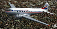 Screenshot of Allegheny Airlines Douglas DC-3 in flight.