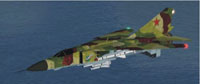 Screenshot of MiG-23 in flight.